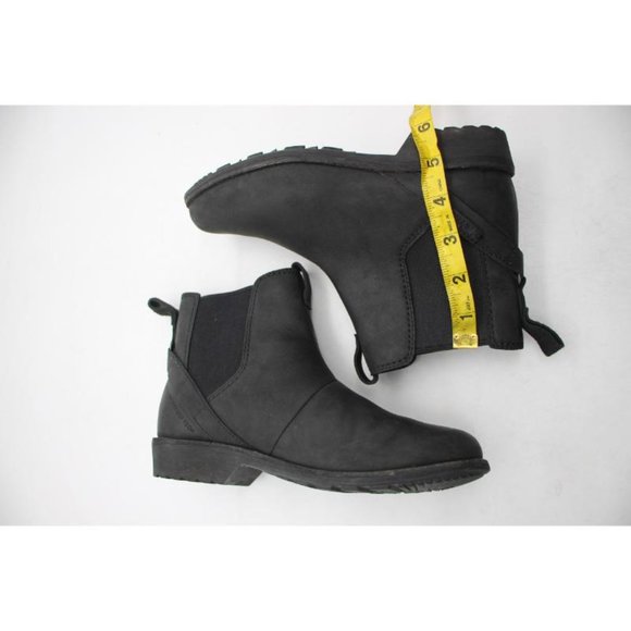 Teva Ellery Women's Size 5.5 Pull on Waterproof Black Leather Chelsea Boots - Picture 6 of 9